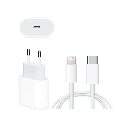 Apple 18W Cavo da Lightning a USB-C per iPhone con presa da muro EU (Nuovo